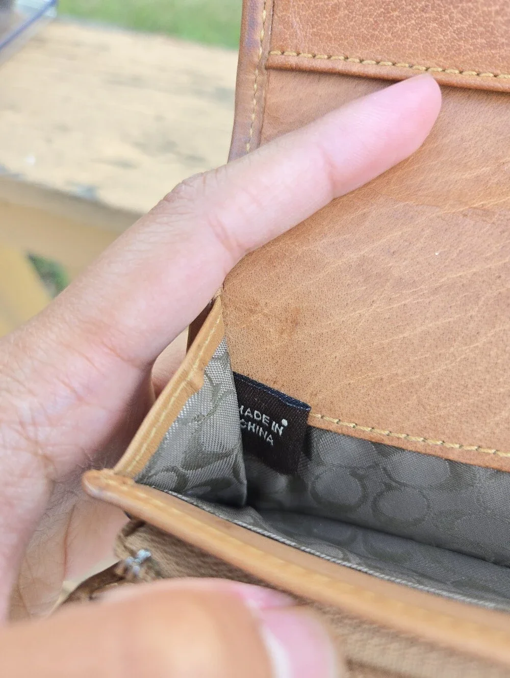 Coach Tan Brown Leather Wallet